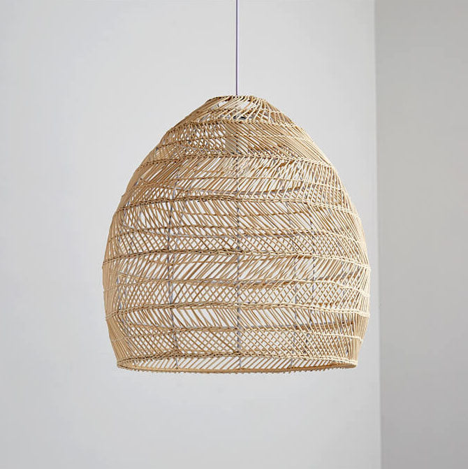 Dome Rattan Pendant Light
