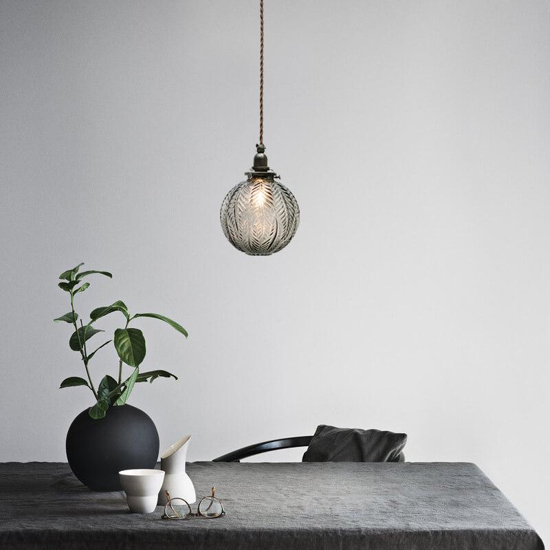 Retro Globe Glass Pendant Light