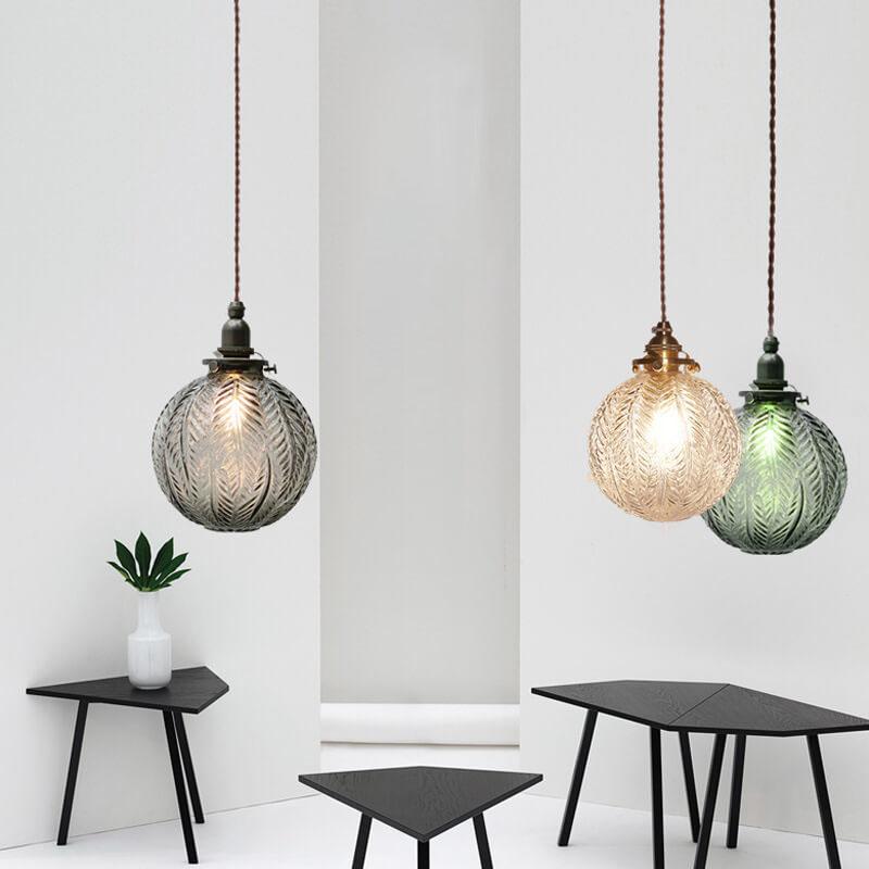 Retro Globe Glass Pendant Light