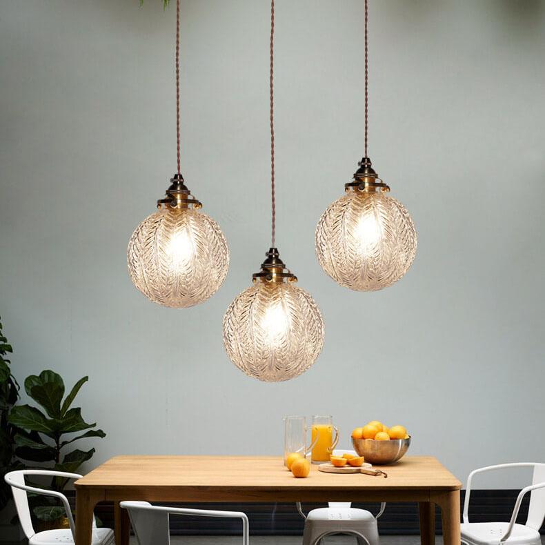 Retro Globe Glass Pendant Light