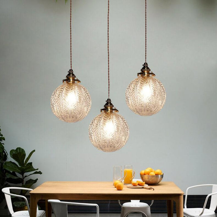 Retro Globe Glass Pendant Light