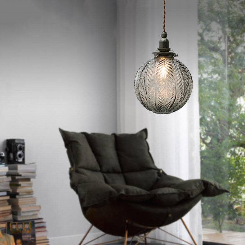Retro Globe Glass Pendant Light