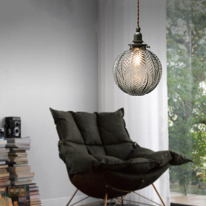 Retro Globe Glass Pendant Light