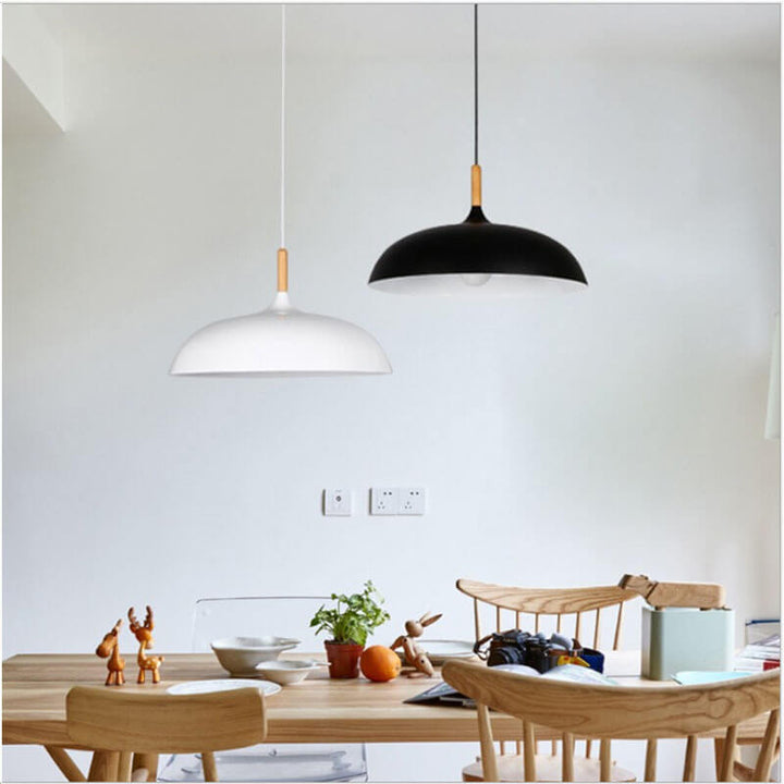 Modern Dome Wooden Pendant Light
