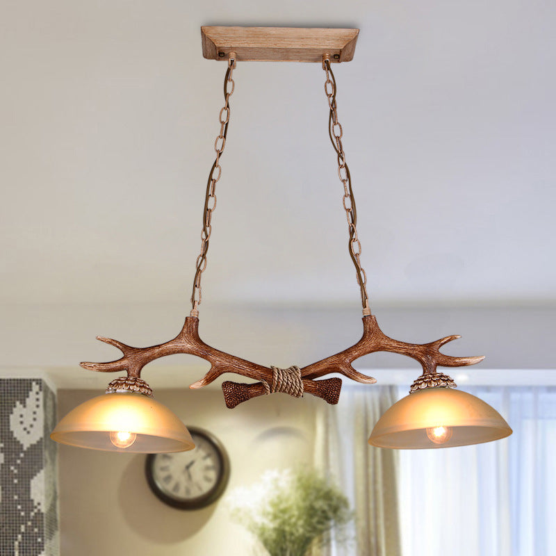 Vintage Resin 2-Light Chandelier