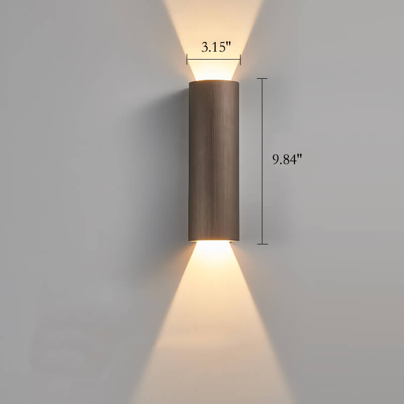 Minimalist Cylindrical Aluminum LED Wall Sconce