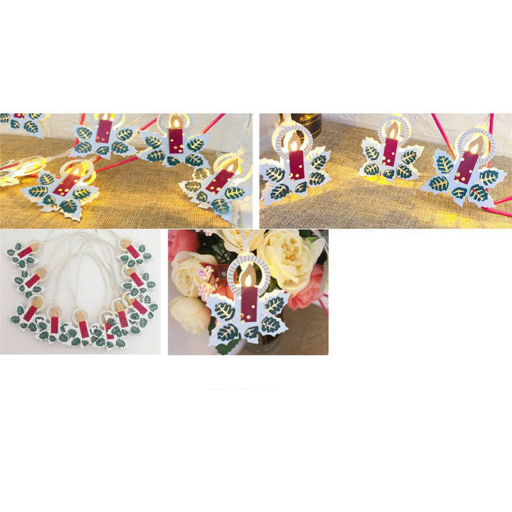 Painted Bells Elk Christmas String Lights