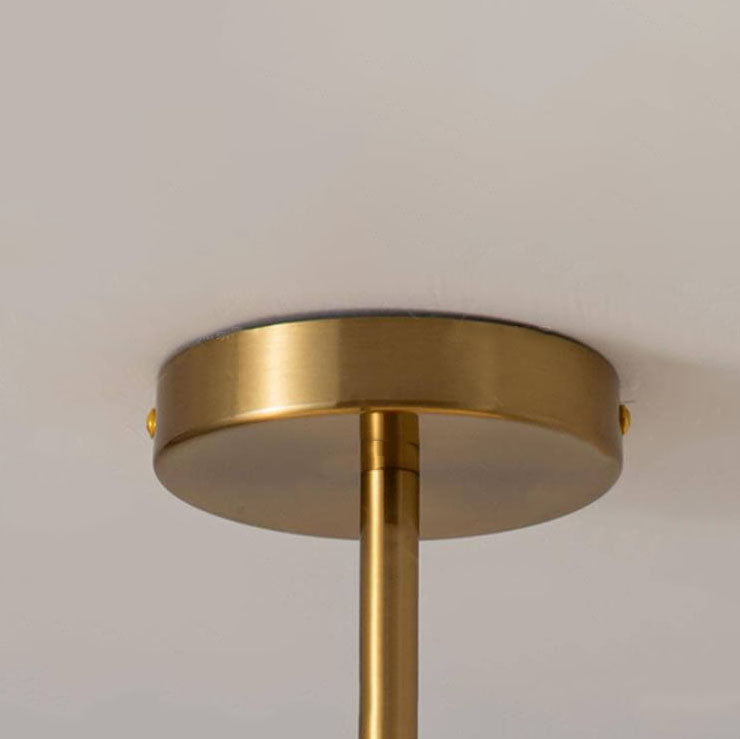 Modern Round Copper Flush Mount Ceiling Light