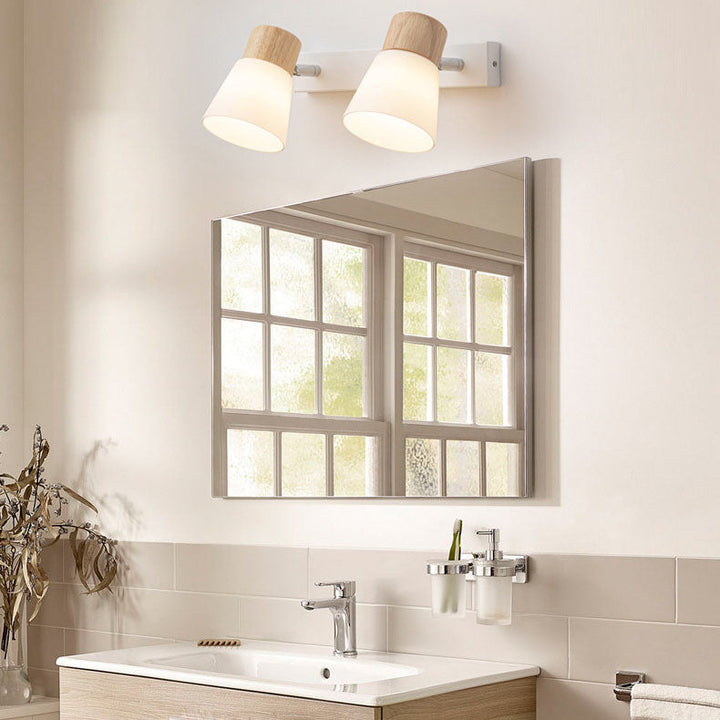 Minimalist Glass 2-Light Vanity Light