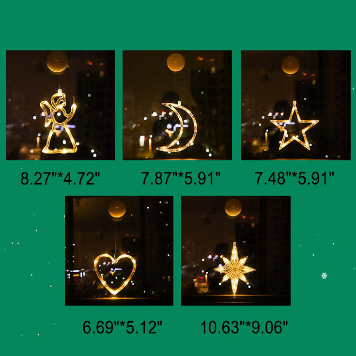 Santa Snowman Window Suction LED Lights