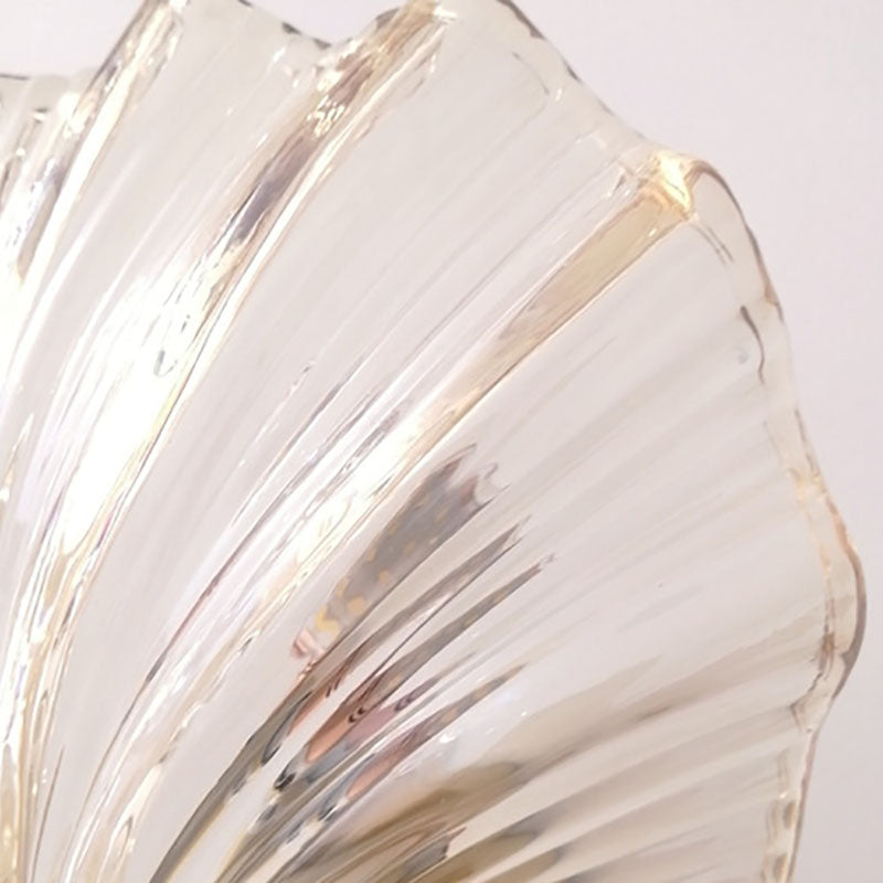 Art Deco Shell Brass Wall Sconce