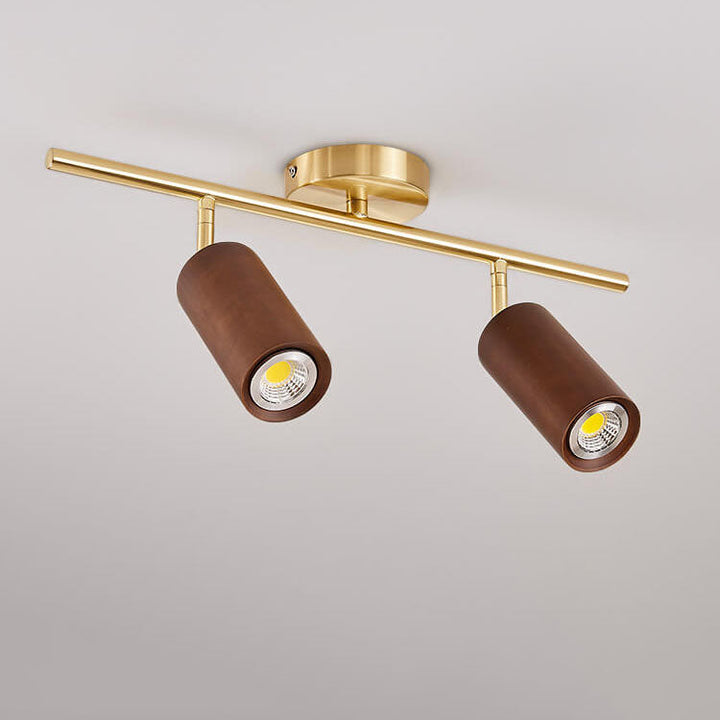 Minimalist Linear Walnut LED Track Light