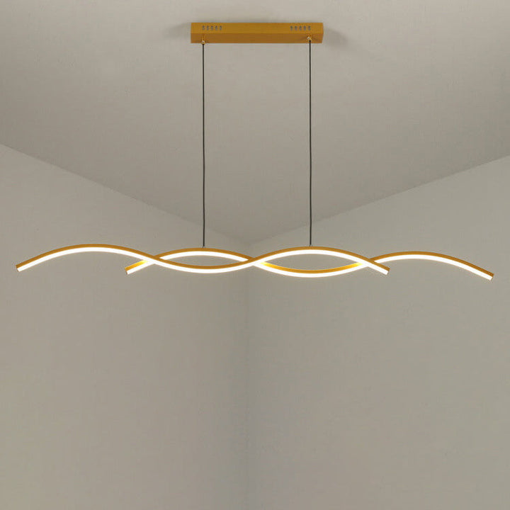 Minimalist Wave LED Chandelier