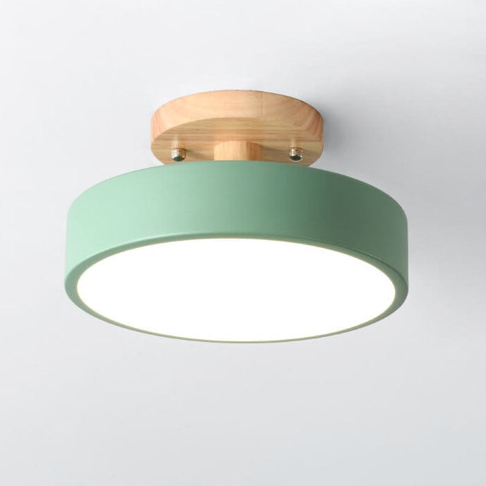 Nordic Round LED Semi-Flush Ceiling Light