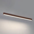 Modern Minimalist Wood Grain Aluminum Strips LED Flush Mount Ceiling Light