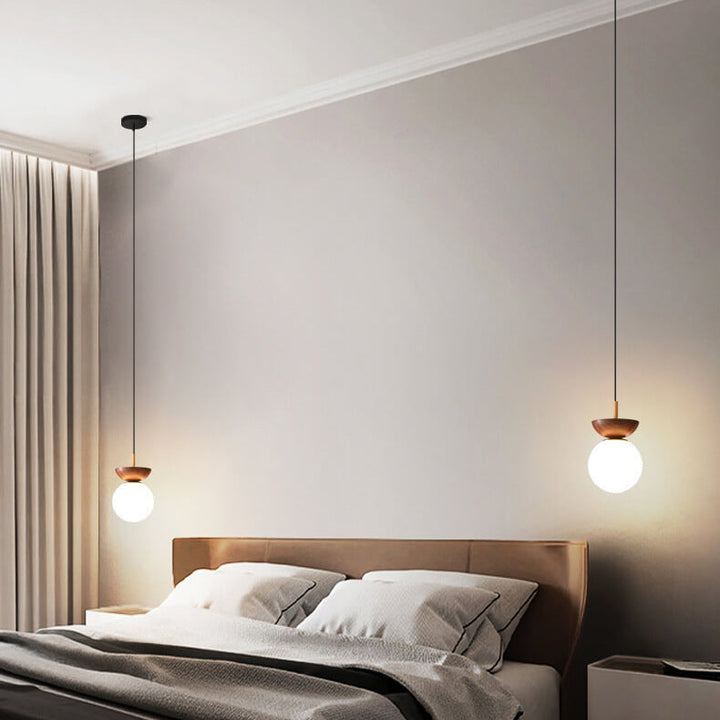 Minimalist Glass Semi-Flush Ceiling Light