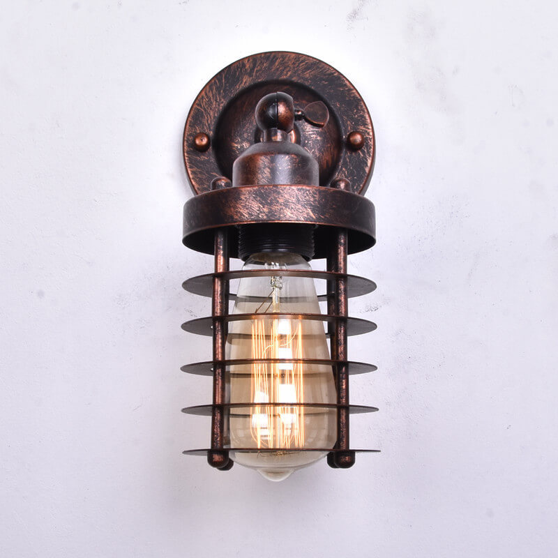 Northern Industrial Wrought Iron Wall Sconce