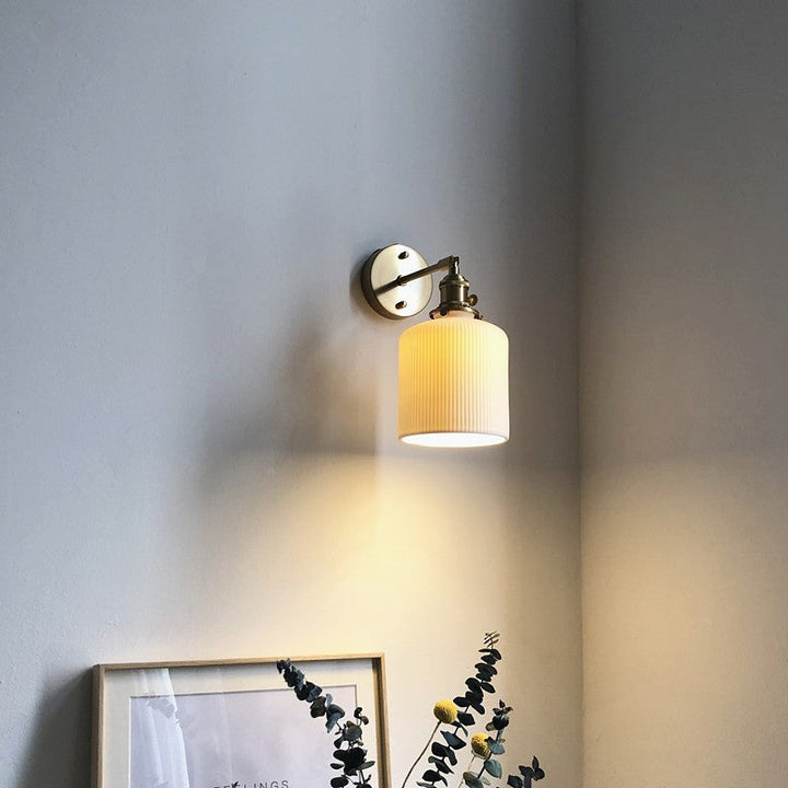 Minimalist Cylinder Brass Wall Sconce