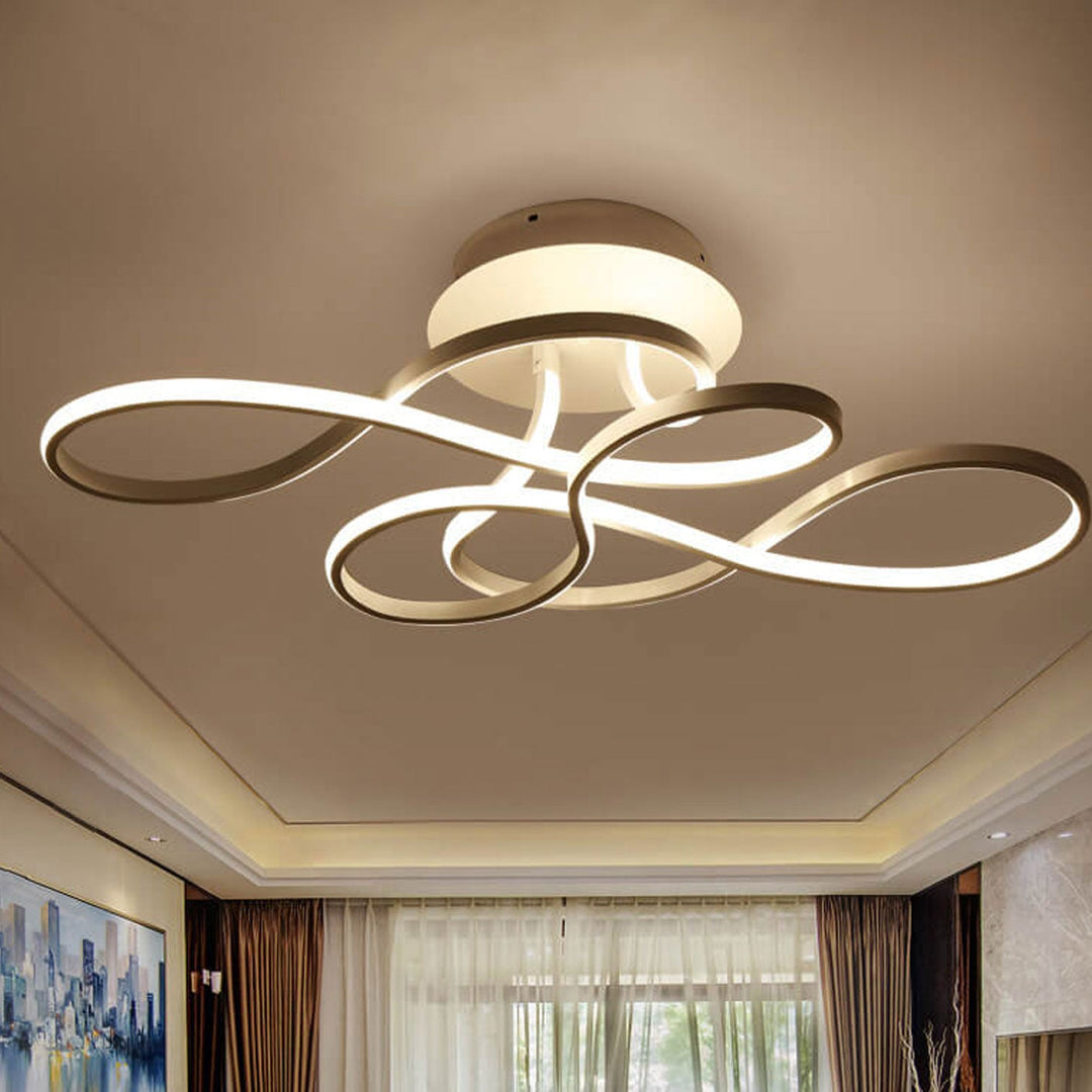 Acrylic Minimalist Aluminum LED Flush Mount Ceiling Light