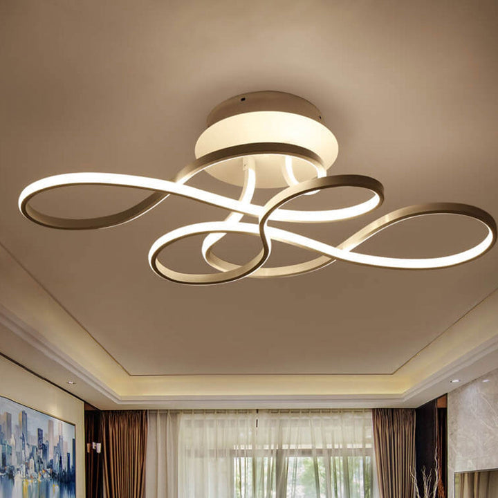 Acrylic Minimalist Aluminum LED Flush Mount Ceiling Light
