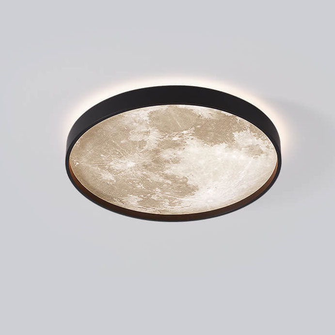 Moon Minimalist Round Acrylic LED Flush Mount Ceiling Light