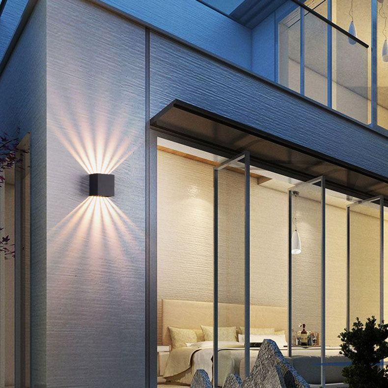 Modern Square Aluminum Waterproof LED Wall Sconce