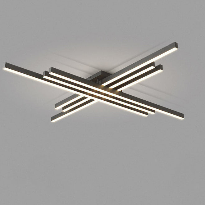 Industrial Geometric Aluminum LED Flush Mount Ceiling Light