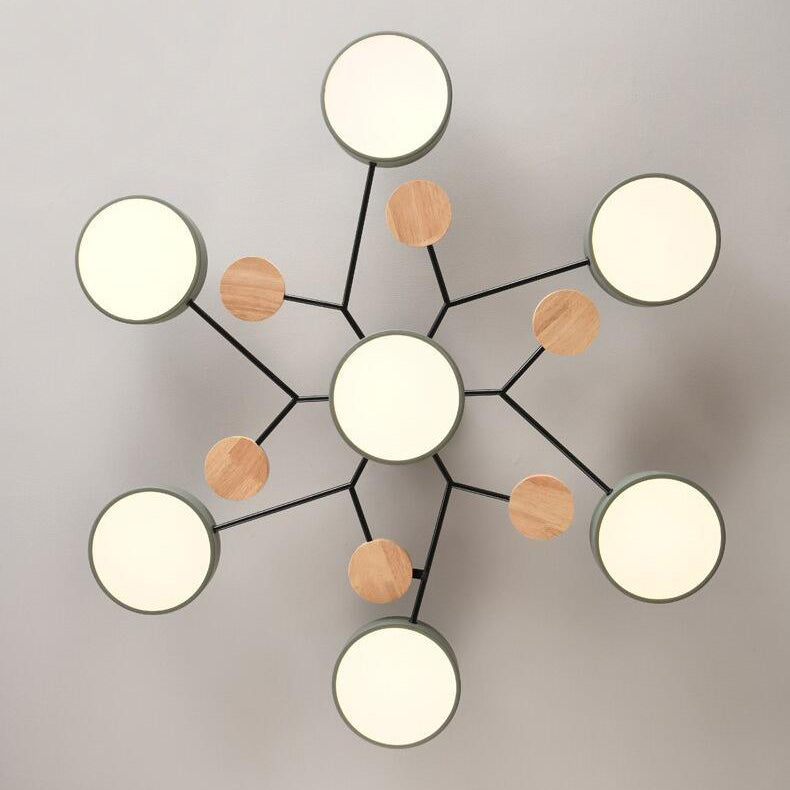 Nordic Molecule LED Semi-Flush Ceiling Light