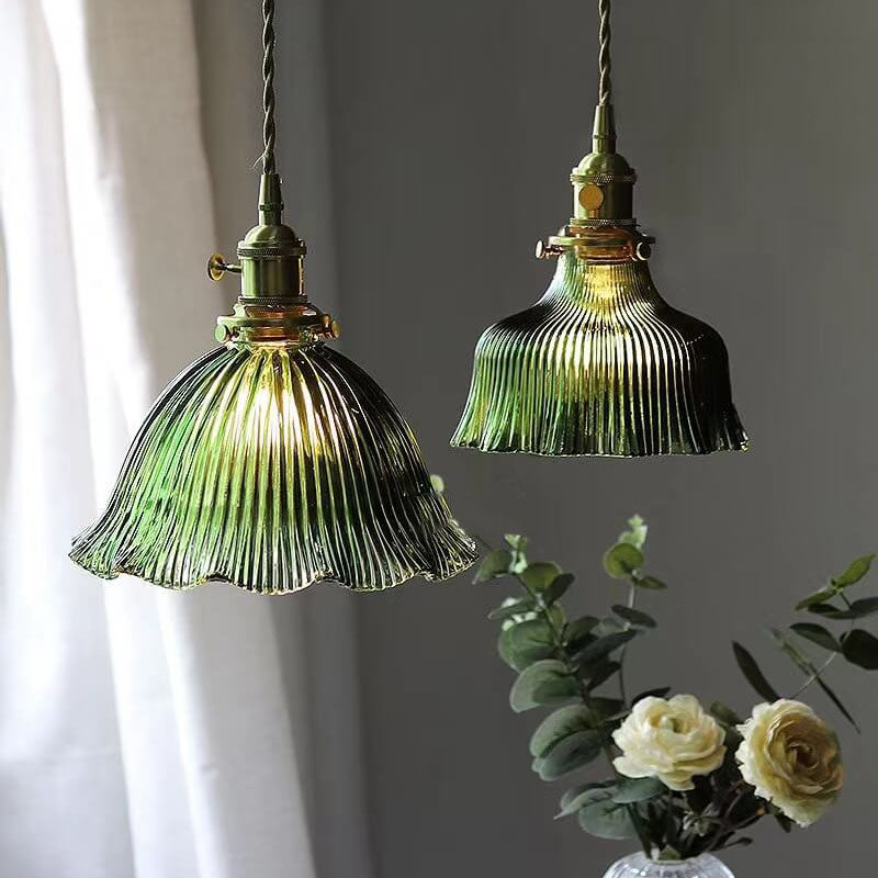Minimalist Flower Walnut Pendant Light