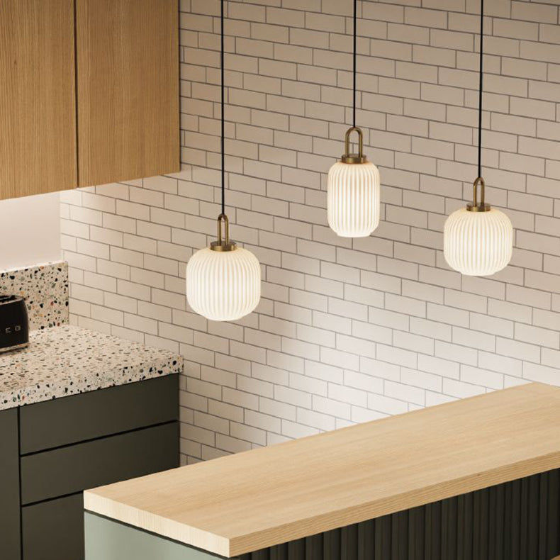 Contemporary Round Stainless Steel Pendant Light