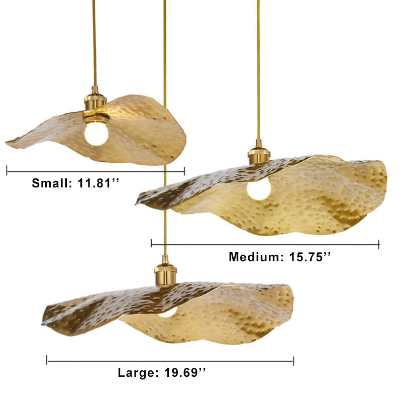 Modern Leaf Bronze Pendant Light
