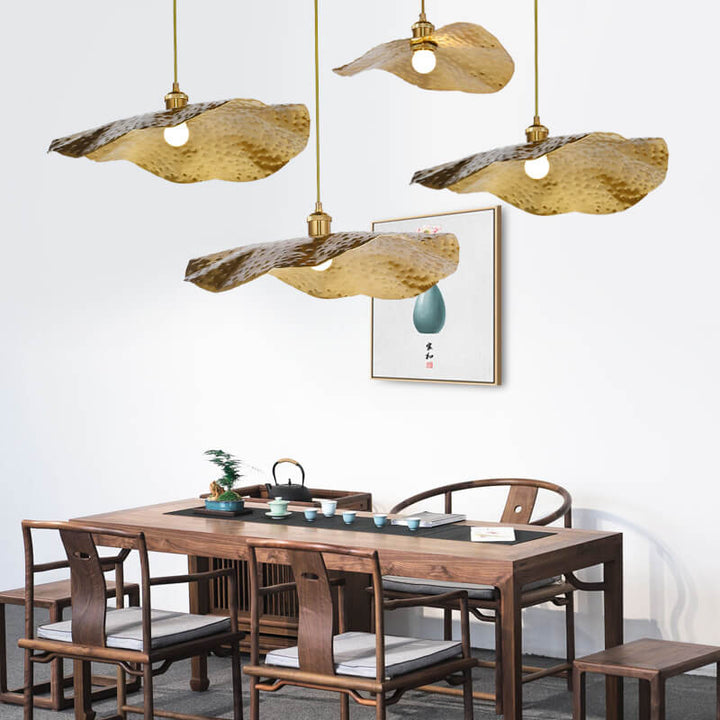 Modern Leaf Bronze Pendant Light