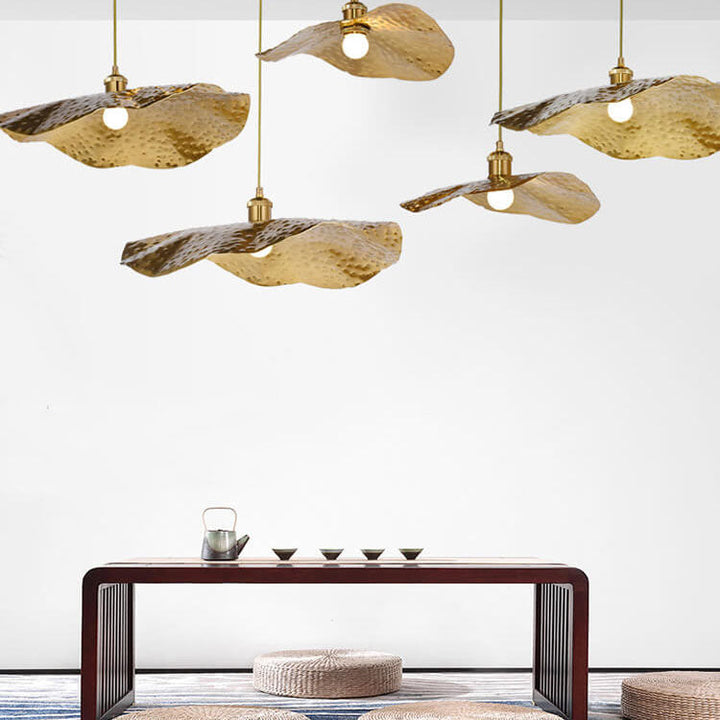 Modern Leaf Bronze Pendant Light