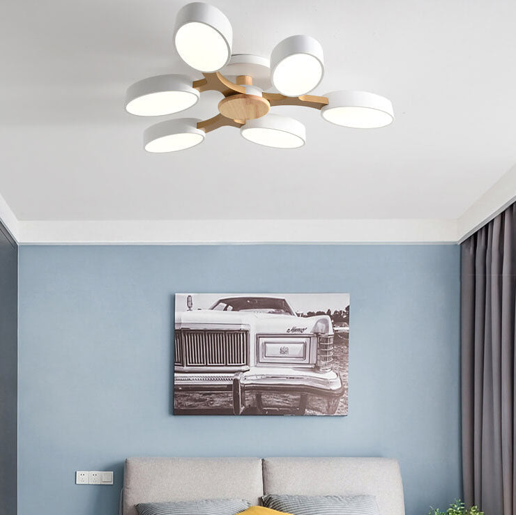 Nordic Branch Wooden LED Flush Mount Ceiling Light