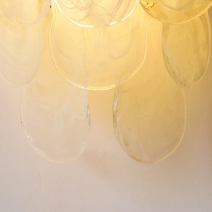 Luxury Shell Glass 2-Light Wall Sconce