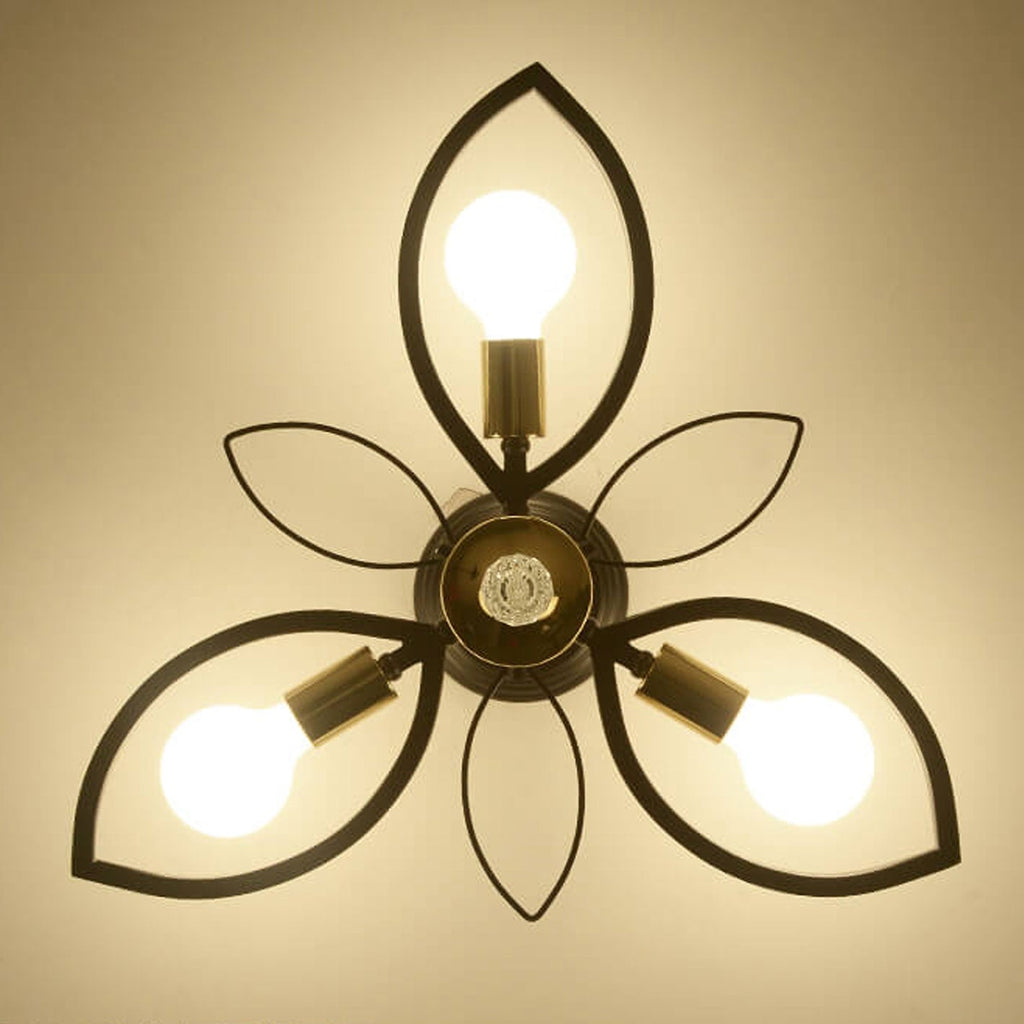 Nordic Light Luxury Wrought Iron Crystal 6/8-Light Flush Mount Ceiling Light
