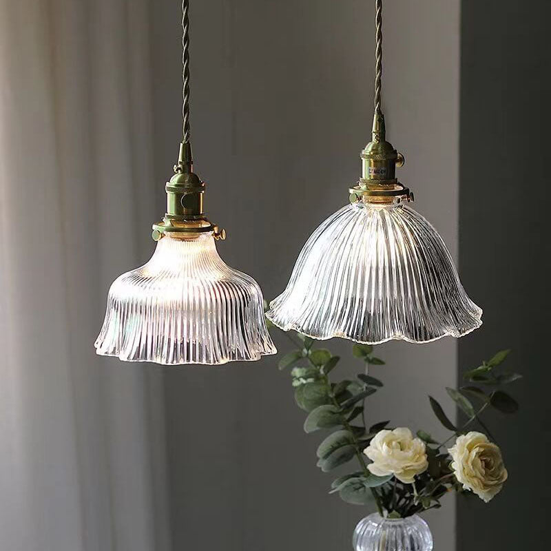 Minimalist Flower Walnut Pendant Light