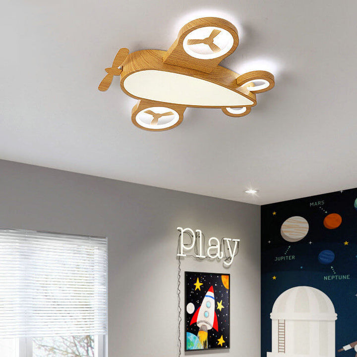 Creative Wood LED Flush Mount Ceiling Light