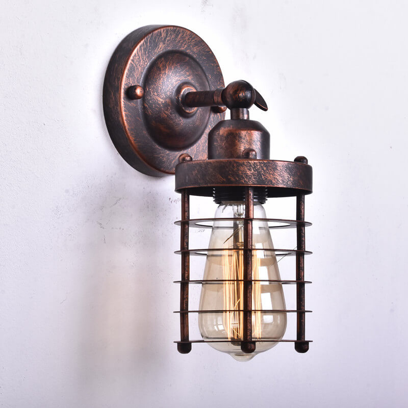 Northern Industrial Wrought Iron Wall Sconce