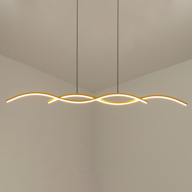 Minimalist Wave LED Chandelier