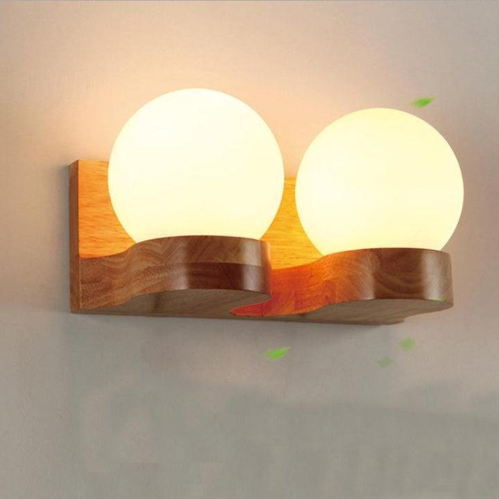 Contemporary Glass 2-Light Wall Lamp