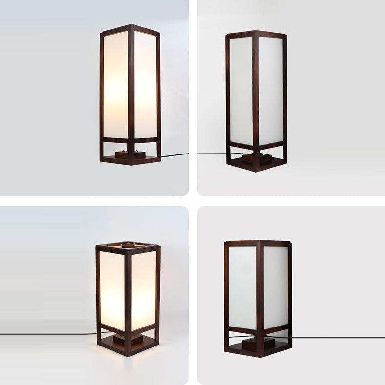Traditional Rectangular Wood Floor Lamp