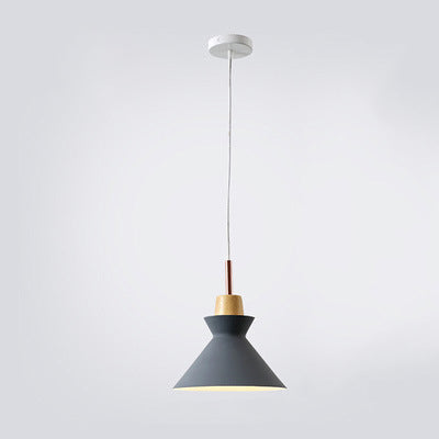 Contemporary Dome Wood Pendant Light