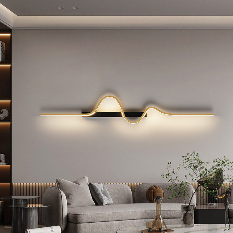 Minimalist Wave Aluminum LED Wall Sconce