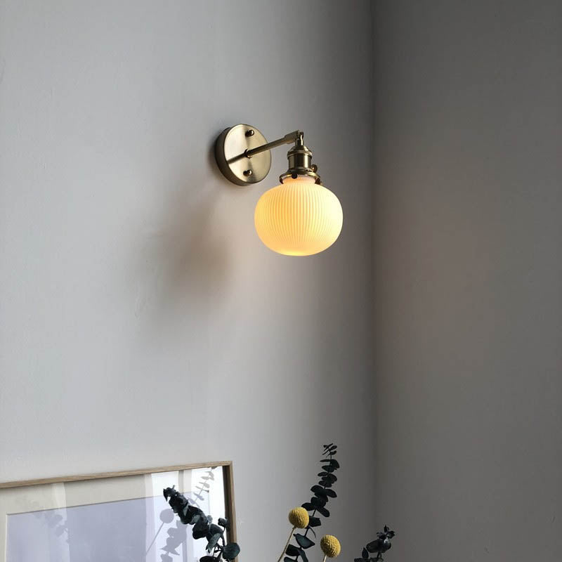 Minimalist Cylinder Brass Wall Sconce