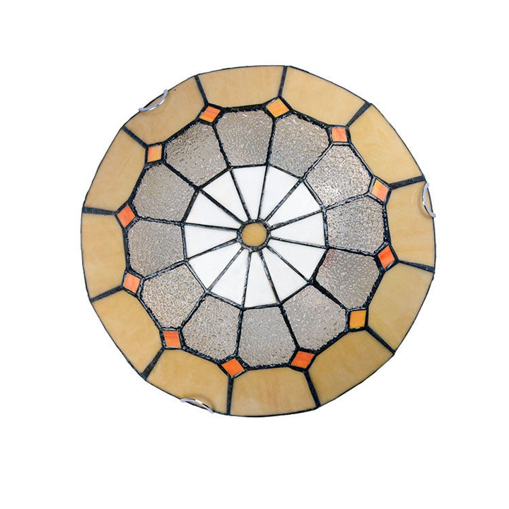 Traditional Dome Glass 2-Light Flush Mount Ceiling Light