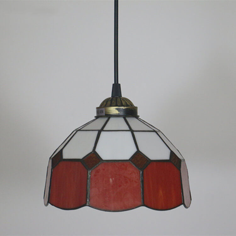 Tiffany Traditional Round Glass Pendant Light