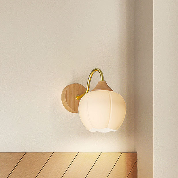 Iron Contemporary Round Glass Wall Sconce