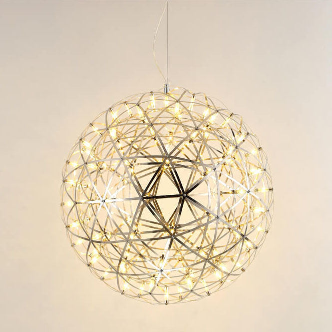 Contemporary Globe Iron 12-Light LED Pendant Light