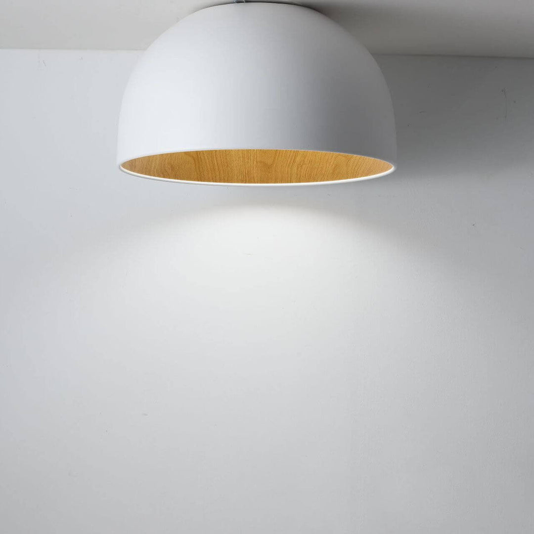 Minimalist Wooden LED Flush Mount Ceiling Light